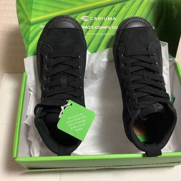 New - never worn! Cariuma OCA High All Black Suede Sneaker, size 5, black - Picture 3 of 9
